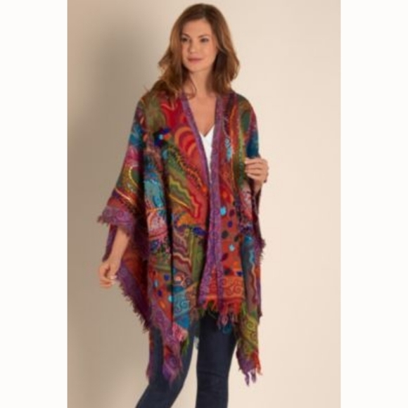 Soft Surroundings | Sweaters | Soft Surroundings Rivas Ruana Wool ...